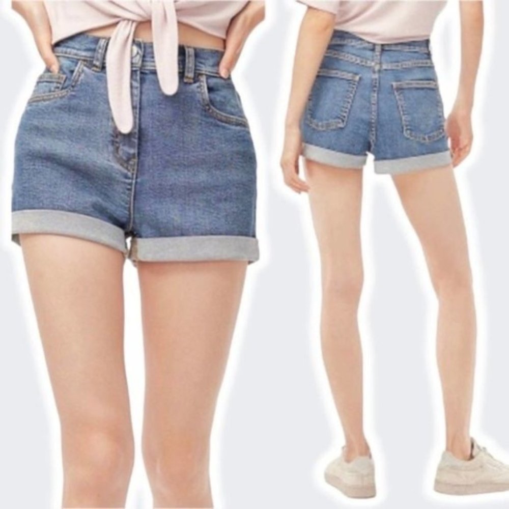 Aritzia Wilfred Free Jovovich Denim High Waisted Shorts Sz 10